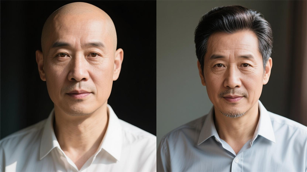 🀥脱发十年终得救!极客侠真人发丝定制:比植发更安全的选择