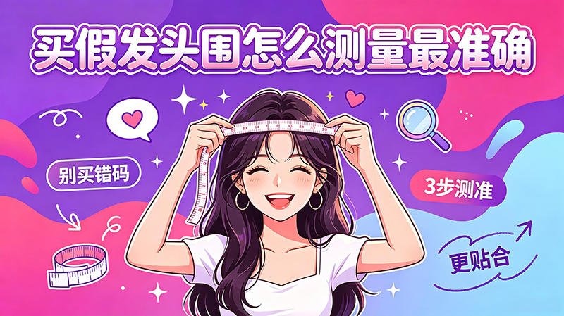 🎯 买假发头围怎么测量最准确?一篇搞定,告别滑脱压头!